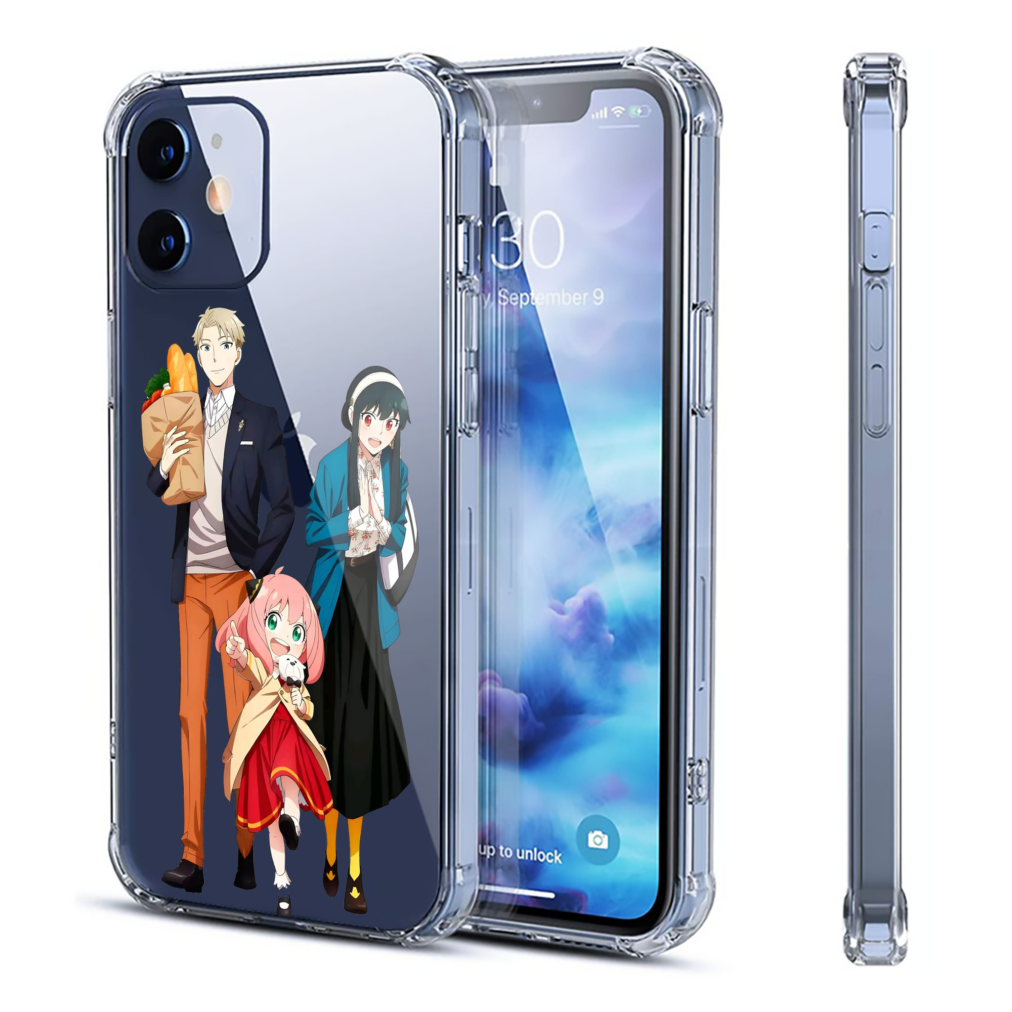 （画像用） SPY×FAMILY间谍家家酒 【iPhone 12シリーズ対応】透明スマホケース（クリアソフトケース）